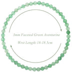 MASSIVE BEADS Natural Genuine Gemstone Beads Healing Crystal Chakra Reiki Jewelry Faceted Round Beads Bracelets 3mm - color: Green Aventurine