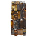 BEADIA Natural Yellow Tiger Eye Tube Beads 13x4mm 30pcs Rectangle Loose Semi Gemstone Beads for Jewelry Making Design - color: Yellow Tiger Eye Rectangle