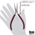 The Beadsmith Long Chain Nose Pliers – 6.25-Inches (160 mm) Jewelry-Making Tool w/Polished Steel Head, PVC Comfort Grip, & Double-Leaf Springs - size: 5.5inches