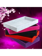 Velvet Jewelry Tray, Stackable Design, Drawer Insert, Multi-Compartment Storage, for Necklace Bracelet Ring Watch Organizing (Purple) - color: Purple