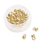 BEADIA 14K Gold Plated Open Crimp Beads 4x6mm 30pcs for Jewelry Making Findings - color: 14K Open Crimp Beads, size: 4x6mm