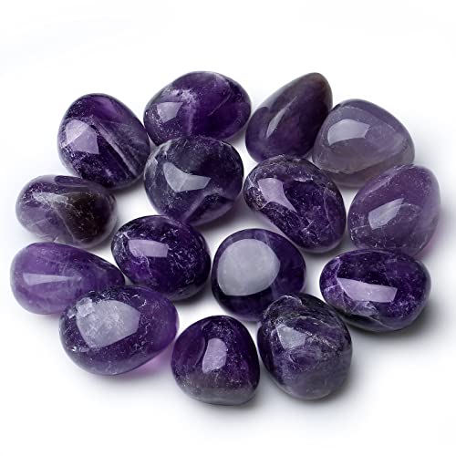 MAIBAOTA Amethyst Crystal Rock Natural Healing Crystals Bulk Polished Tumbled Crystals Stones Rocks Energy Balance Crystal Gemstones Vase Filler Decorative Stones Reiki Witch Quartz Crstal - color: Purple-amethyst Crystal, size: 100 g
