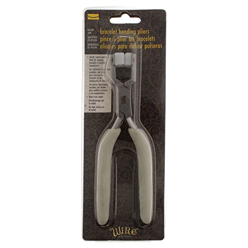 The Beadsmith Nylon Jaw Bracelet Bending Pliers, 6.25 inches (159mm), Comfort Grip Handle with Double-leaf Spring - style: Jaw Bracelet Bending