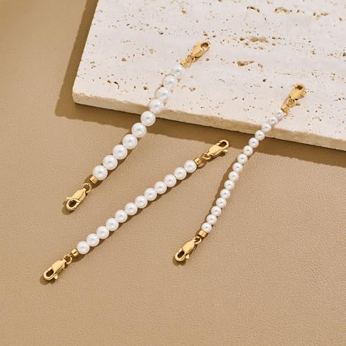 FAMARINE Gold Silver Necklace Extender Chains for Women - color: gold E