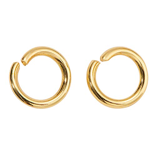 DanLingJewelry 200 pcs 304 Stainless Steel 18 Gauge Open Jump Rings 8mm for Jewelry Making Connectors Jewelry Finding Golden Color - color: 200 pcs - ф8mm δ 1.2mm - Golden