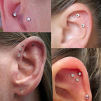 QWALIT Piercing Taper Threadless Insertion Tool - Titanium Labret Pin 16g, 18g, 20g - color: F32 - Gold Thick 16g