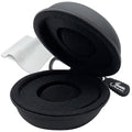 Watch Travel Case, Shock-Tested Single Watch Case for Wristwatches & Smart Watches, Leather Black - color: Leather Black