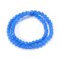 14in Agate Wrap Bracelet for Women Men Natural Round Beaded Agates Stone Healing Stretch Bracelets Elastic Handmade Polished Gemstone Beads Bracelet - color: Blue Agate, size: 6mm Beads