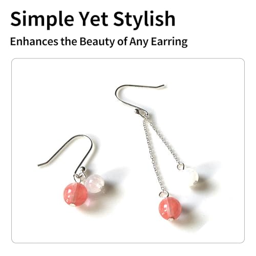 100Pcs Stainless Steel Earring Hooks French Hook Ear Wires for Earrings Jewelry Making Sterling Silver Wire Findings Dangle Pieces for DIY Craft Accessories