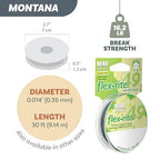 The Beadsmith Flex-Rite Beading Wire - 49-Strand Nylon-Coated Stainless-Steel Wire, 0.014" (0.35 mm) Dia, Montana, 30 ft Spool, Durable Necklace & Bracelet String, for Jewelry Making Supplies - color: Montana, size: .014” Dia - 30 ft