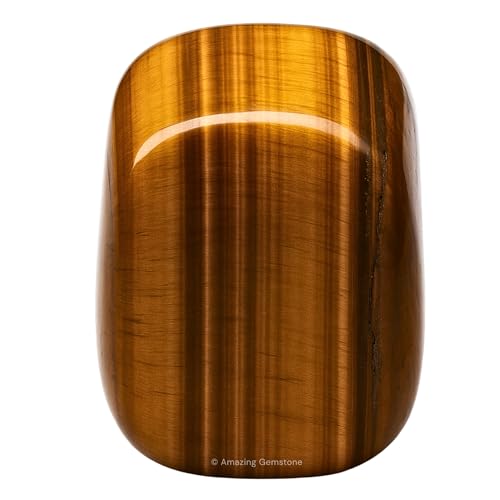 Amazing Gemstone Tiger Eye Crystal Tumbled Stones Polished Rocks - Natural Gem Stones for Healing - DIY Crystals for Protection (1 Piece) - color: Tiger Eye