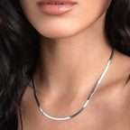 3PCS Gold Necklaces for Women,Chunky Statement Gold Plated Necklace Stack Layered Sterling Silver Herringbone Chains for Women Dainty Trendy Silver Chains Stacked Jewelry Gifts - color: silver chunky necklace set