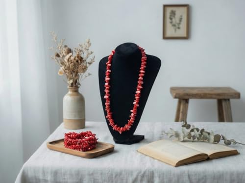 Chip Shells, 260pcs 5-8mm Irregular Beads with Holes, Red Shell & Garnet Chip Beads for Jewelry Making - color: Red