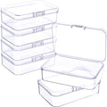 Jetec 6 Pieces Mini Plastic Clear Beads Storage Containers Box for Collecting Small Items, Beads, Jewelry, Business Cards, Game Pieces, Crafts (3.3 x 2.1 x 1 Inch) - size: 3.3 X 2.1 X 1 Inch