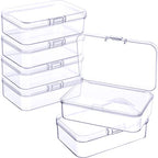 Jetec 6 Pieces Mini Plastic Clear Beads Storage Containers Box for Collecting Small Items, Beads, Jewelry, Business Cards, Game Pieces, Crafts (3.3 x 2.1 x 1 Inch) - size: 3.3 X 2.1 X 1 Inch