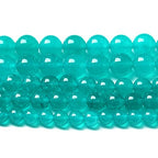 12MM 30PCS Natural Blue Amazonite Chalcedony Stone Crystal Loose Beads for Jewelry Making DIY Bracelet Necklace - color: Amazonite Chalcedony, size: 12mm