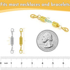 12 Pack Magnetic Necklace Clasps and Closures. Necklace Jewelry Extender with Strong Magnet. Magnetic Necklace Clasp for Jewelry Necklace Bracelet Making. Gold and Silver Plating (Regular) - color: Regular