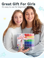ARTDOT 5342 PCS Clay Beads for Friendship Bracelets Making Kit, 24 Rainbow Colors Jewelry Making Supplies Heishi Beads with Elastic String and Organizer Gifts - color: 5342 PCS