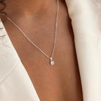 Mothers Day Gifts - Dainty Silver Gold Necklaces for Women Cute Station Choker Simulated Diamond Necklace Simple Layering CZ Necklace Trendy Jewelry Gifts - color: Silver, style: Square