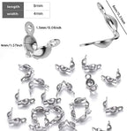 1000PCS Jewelry Making Accessories Set, 100 Lobster Claw Clasps 300 Crimp Beads Crimp Beads Clasps Caps 600 Open Jump Ring Connectors for DIY Bracelet Necklace Crafts Jewelry Making(Platinum) - color: Platinum