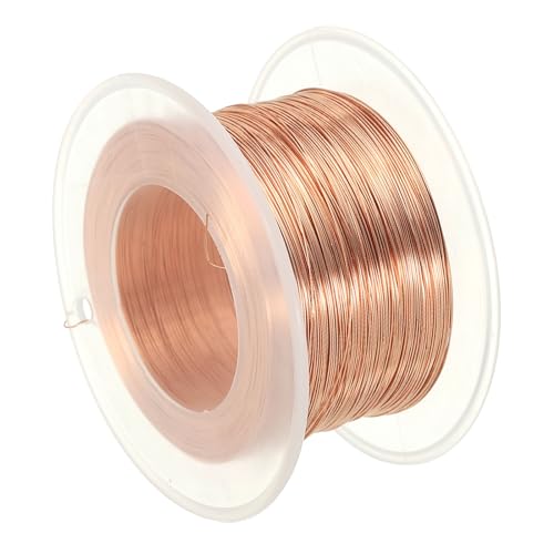 PATIKIL 787.39 Feet Solid Bare Copper Wire,28 Gauge 99.96% Pure Copper Wire 0.3mm Soft Beading Wire Metal Plant Stem Ties for Jewelry Craft (240m) - size: 0.3mm x 787.39ft