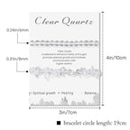 Healing Crystal Bracelets for Women 2 PCS 6mm Natural Stone Bracelet Stretch Crystal Beaded Bracelets Handmade Gemstone Bracelet Jewelry Gifts Christmas Gifts for Women Girls - style: clear quartz