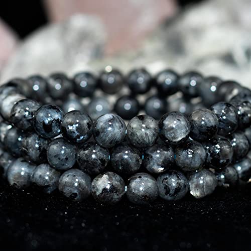 8mm Natural Gemstone Stretch Bracelet, Handmade Unisex Crystal Bracelets for Meditation, Yoga, Spiritual Healing & Positive Energy - color: Labradorite