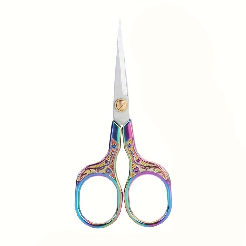 1PC Vintage-Inspired Stainless Steel Sewing Scissors Set for Fabric and Thread, Precise Cutting, Multicolore - color: Multicolore