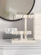 Bracelet and Necklace Holder,Velvet Jewelry Necklace Display Organizer Stand,bracelet Holder for Selling,Bracelet and Necklace Storage Tree (Style 2（Beige）) - style: Style 2（Beige）