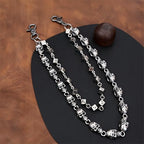 Layered Punk Pants Chain for Men Women, Gothic Hip Hop Jean Chain Wallet Chain Biker Trouser Chain, Goth Emo Fashion Keychain Accessories - color: 2L-Skulls Chain