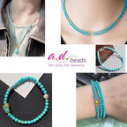 AD Beads Natural Gemstone Diamond-Cut Micro-Faceted 4mm Small Round DIY Necklace Bracelet Jewelry Making Beads (Amazonite) - color: Amazonite