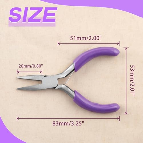 SPEEDWOX 3 Inch Chain Nose Pliers - Miniature Pocket Plier for Jewelry Making - style: Chain Nose Pliers