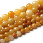 120PCS 6mm 45pcs Natural Yellow Aventurine Jade Beads Round Loose Beads Energy Crystal Healing Power Gemstone for Jewelry Making DIY Bracelet 32" 2 Strands - color: Yellow Aventurine Jades, size: 6mm(2 strands)