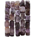 Natural Large AmethystCube Stone Beads 8x11mm 38cm/str Loose Semi Gemstone Stone Square Beads for Making Bracelets Necklace - color: Amethyst