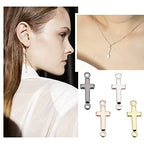 PH PandaHall 40pcs Cross Pendant Links 18K Gold Plated Cross Charms Double Loop Cross Links Brass Center Pendants for Easter Eid Mubarak Ramadan Decoration Prayer Necklace Jewelry Making 13.5x5mm
