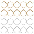 80pcs Open Bezels for Resin,Hollow Frame Pendants Open Back Frame Pendant Round Open Back Bezel Resin Casting Frame Pendant for Pressed Flower, Earrings, Bracelet, DIY Crafts(K Gold,White K) - color: K Gold,White K;Round