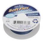 Soft Flex 49 Strand Beading Wire - Medium 0.19 Diameter - 10 Feet Nylon Design Wire - style: Dark Blue