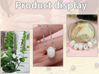 White European Craft Beads for Jewelry Making - Large Hole Resin Beads for DIY Charm Bracelets, 140pcs 14mm Rondelle Slide Charms (PT412) - color: PT412 White Mica-shaped bead