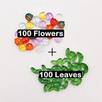 INSPIRELLE 100 Sets (200 Pieces) Flower Crystal Glass Bead Tulip Beads for Jewelry Making and DIY Craft Accessories - color: Tulips
