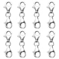 OHINGLT Double Lobster Claw Clasps Necklace Extender Silver, Double End Design Necklace Clasps and Closures, Bracelet Connector Suitable for Jewelry Making (8PCS Silver) - color: 8PCS Silver
