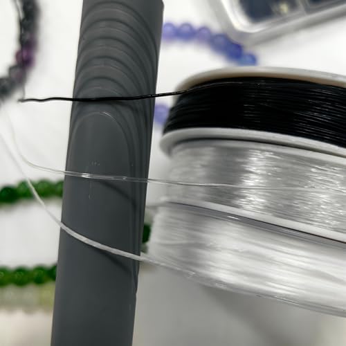 3 Rolls 1.0 mm 495 Feet Rainbow/White/Black Elastic Bracelet Stretchy String Cord, Stretch Bead Cord for Bracelets Jewelry Making, Necklaces, Beading and Crafts (590ft) - size: 590ft