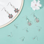 SUNNYCLUE 1 Box 100Pcs Earring Hooks Hypoallergenic Earring Findings Real Platinum Plated Brass Fish Hook Ear Wires with Filigree Round Ball French Earring Hook for Jewelry Making Supplies Women - color: 100pcs Platinum Plated Earring Hooks With Filigree