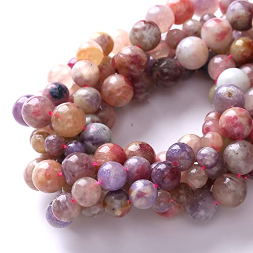 60pcs 6mm 5A Natural Pink Tourmaline Stone Beads Round Loose Spacer Healing Energy Beads for Jewelry Making DIY Bracelets Necklaces 15" (6mm, Pink Tourmaline) - color: Pink Tourmaline, size: 6mm