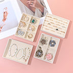 Kifmurase 8Pcs Mini Velvet Jewelry Drawer Organizer Trays, Stackable Jewelry Storage Inserts Set, Small Drawer Inserts Display Case for Earrings, Rings, Necklaces, Bracelets