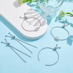 UNICRAFTALE 10pcs 9"(230mm) Stainless Steel Adjustable Slider Bracelets Metal Bracelet Chain Slider Bracelet Extender Chains with Ball Ends for Women Jewelry Making DIY - color: Stainless Steel Color