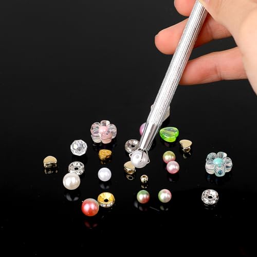 3Pcs Grabber Tool Holder Set Jeweler's Pick Up Sprinkle Pen Jewelry Tweezers 4 Claw Piercing Ball with Prongs Diamond Claw Precision Stainless Steel For Tiny Objects IC Chip Electronic Components - color: Black