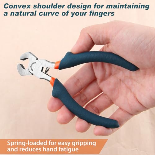 SPEEDWOX Mini End Nipper Pliers 4-Inch End Cutting Pliers Small Jewelry Making Pliers Convex Shoulder Thin Precision Wire Cutters for Cutting Jewelry Wire Nails Pulling Beading Hobby Work Craft - style: Wire Cutters