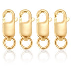 SUNNYCLUE 1 Box 4Pcs 14K Gold Filled Lobster Clasps 0.47in Small Lobster Claw Clasps with Jump Rings Small Spring Snap Connector Links Jewelry Findings for Jewelry Making DIY Bracelet Necklace Crafts - size: 0.47in