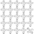 1 Box 80pcs Silver Cross Beads Bulk Cross Spacer Beads Small Tibetan Alloy Antique Silvery Crucifix Metal Rosary Crosses Bead for DIY Jewelry Making Necklace Keychain Craft Accessories - color: Antique Silver