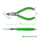 SPEEDWOX Mini Diagonal Pliers Thin Precision Wire Cutters 4-1/2 Inches Small Plastic Nippers Micro Side Cutters Fine Side Cutting Pliers Professional Jewelry Making Tool Beading Hobby Craft DIY - style: Diagonal Clamp